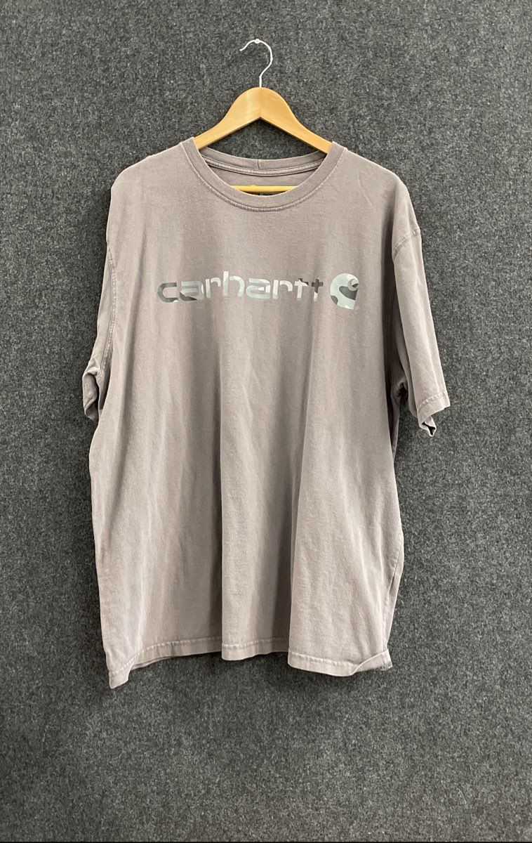Carhartt Men's Gray Original Fit K195 Graphic Logo Short Sleeve T-Shirt Sz XL