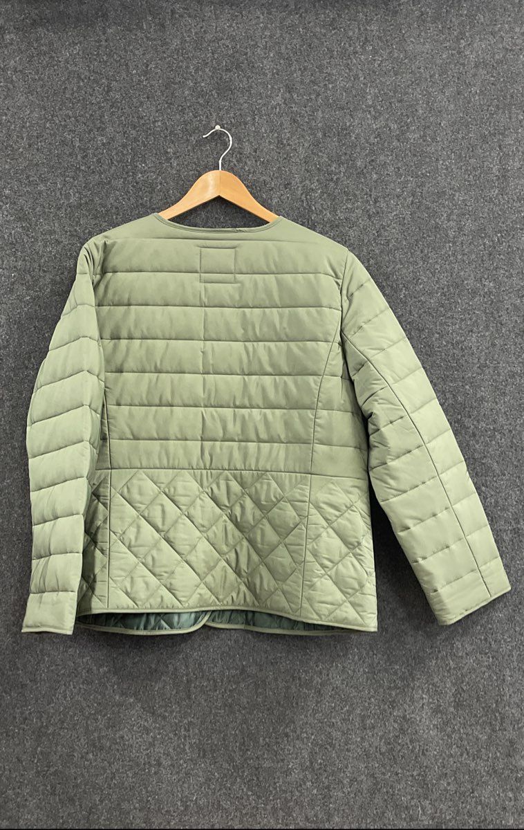 Talbots Women's Sage Green Quilted Lightweight Button Front Puffer Jacket Sz XL