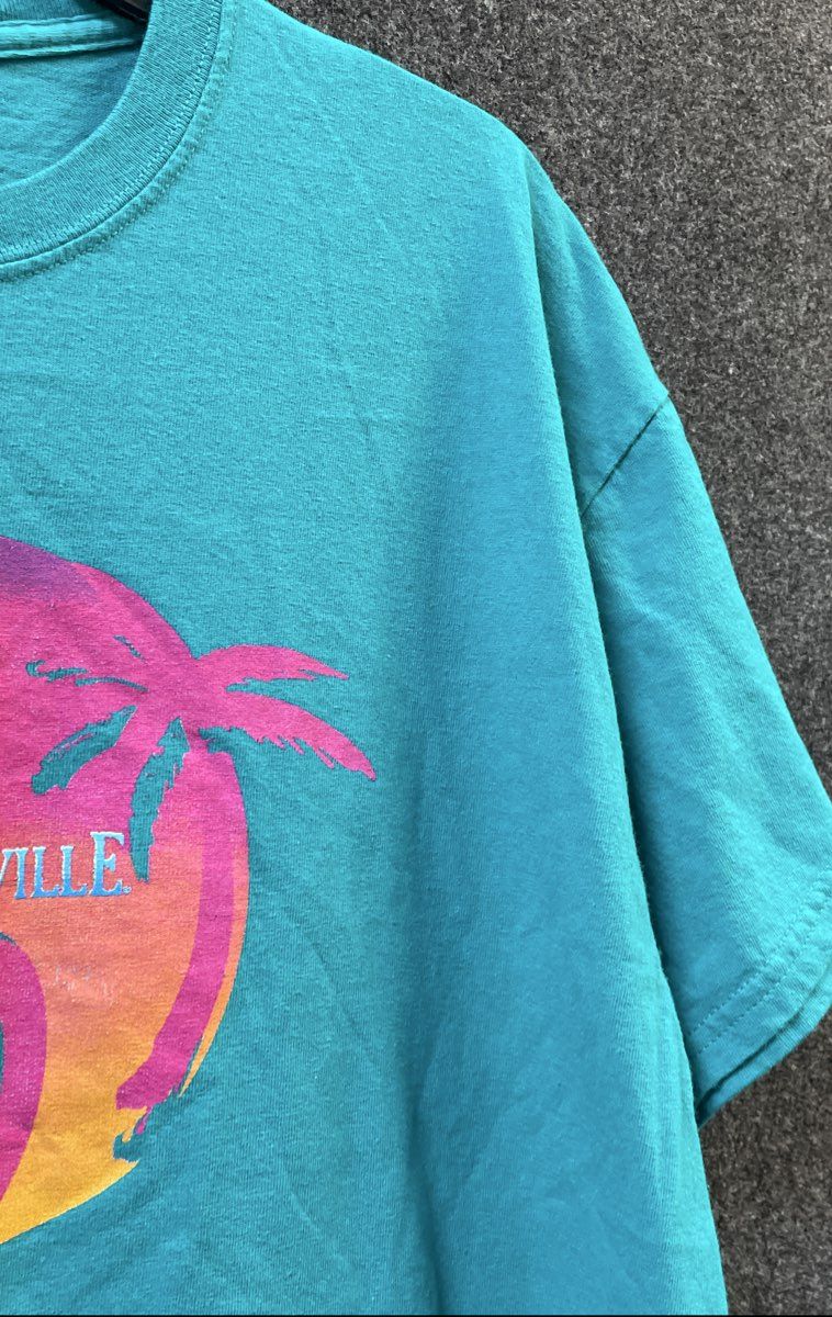 Margaritaville Men's Washington Nationals T-Shirt Teal Tropical Graphic Sz XL