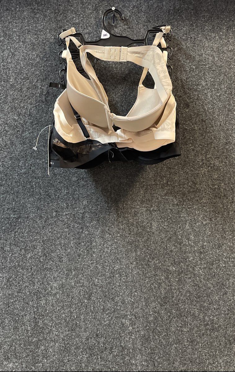 Tahari Women's Bra Set 3-Pack Black Beige White Laser Cut Underwire NWT Sz 38C