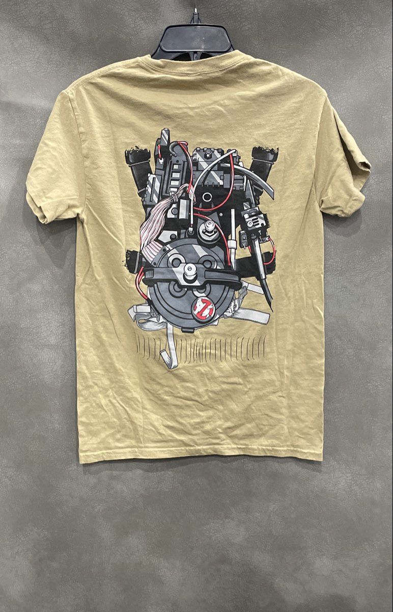 Ghostbusters Egon Spengler Costume T-Shirt Double Sided Proton Pack Sz S