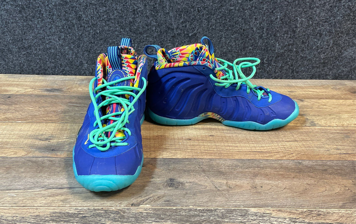 Nike Little Posite One Kaleidoscope Deep Royal Blue GS Size 6.5Y