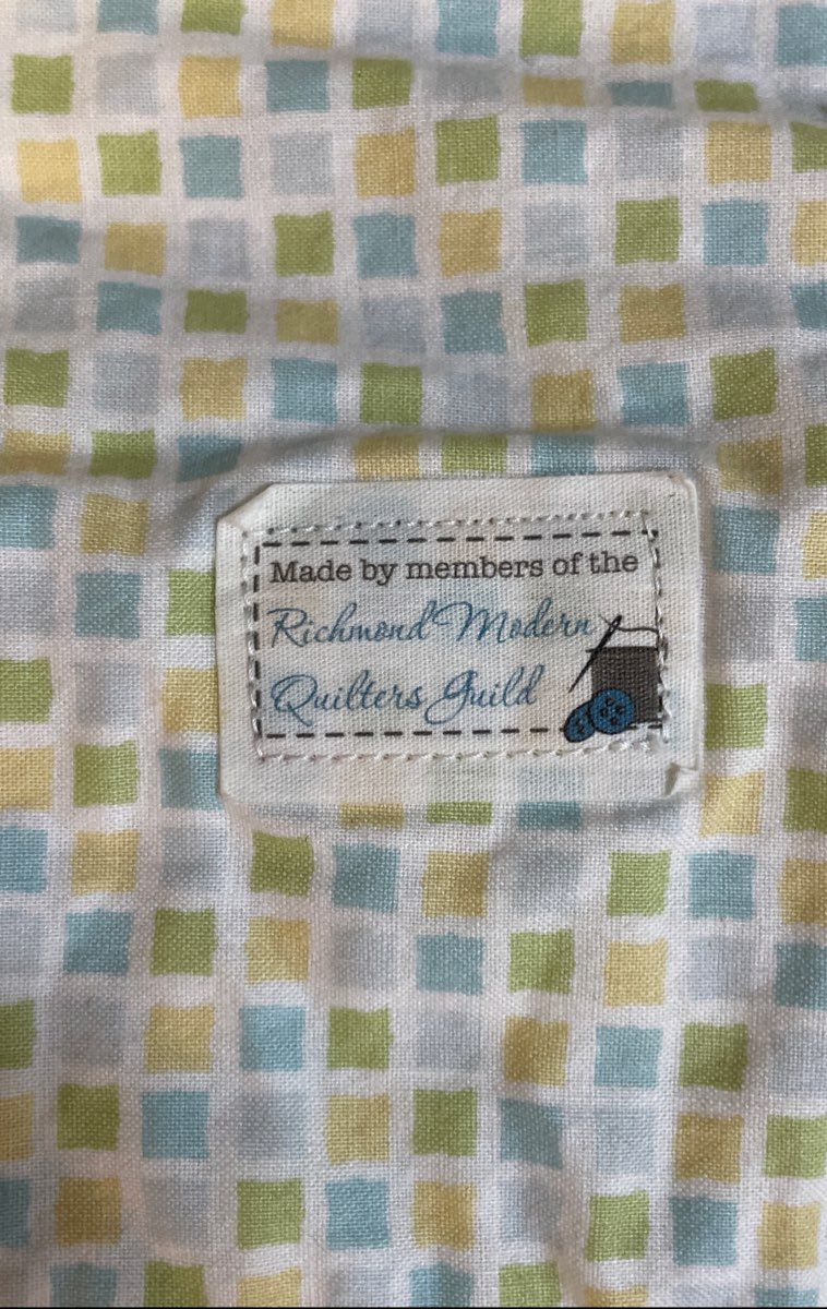 Richmond Modern Quilters Guild Handmade Baby Quilt Patchwork Owl Ladybug