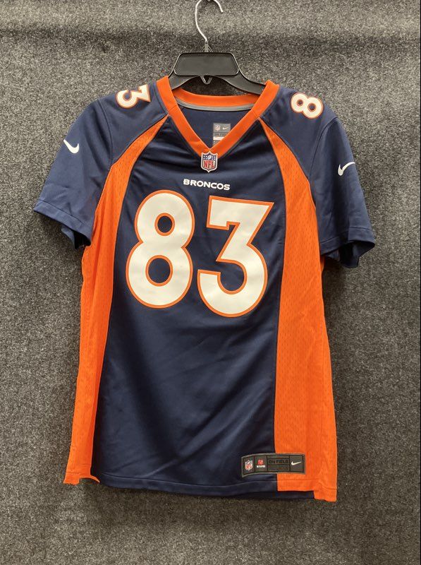 Nike Men's Denver Broncos Wes Welker 83 NFL Jersey Navy Orange Sz L