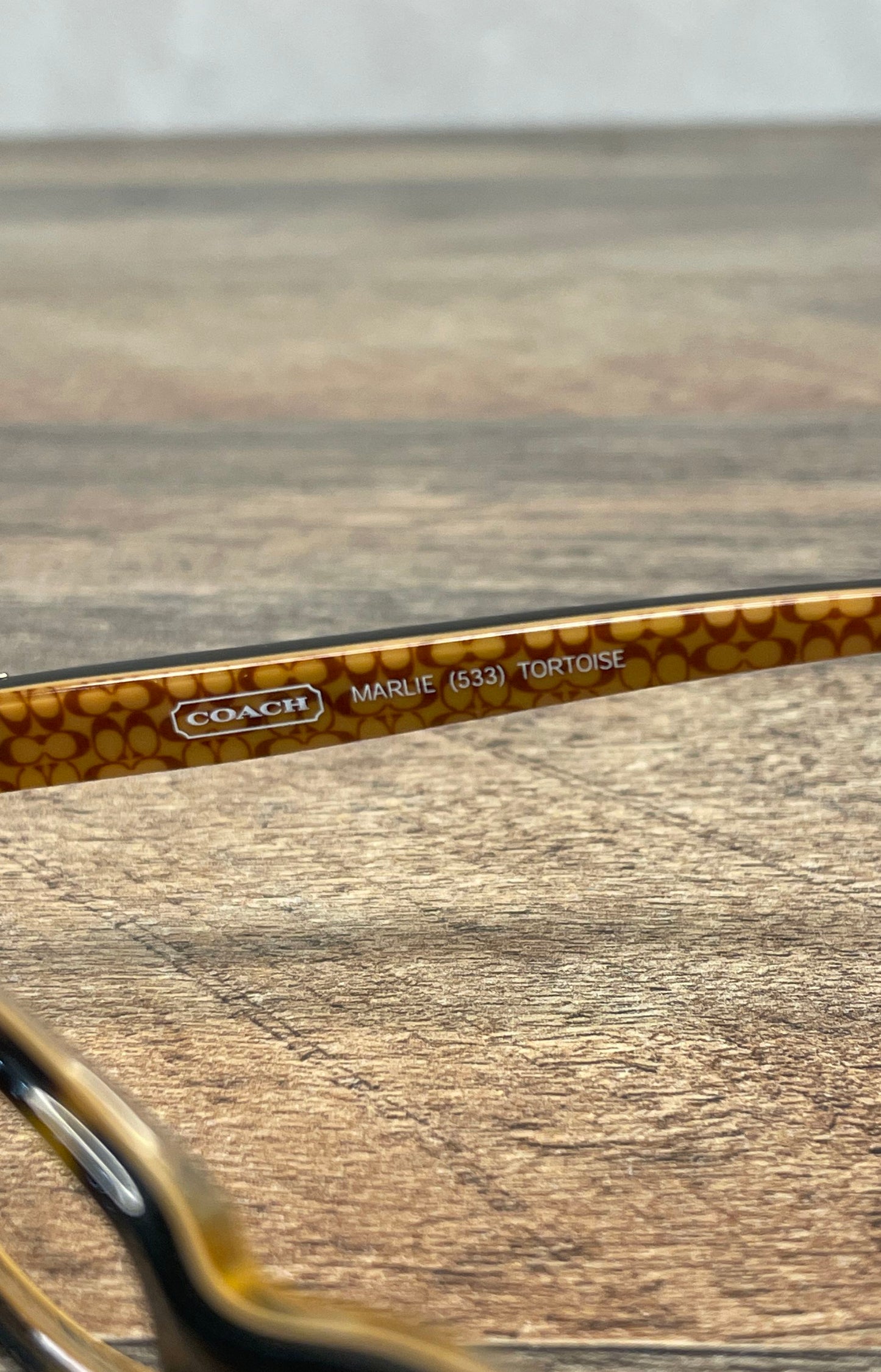 Coach Marlie 533 Tortoise Eyeglasses Frames Signature C Pattern Women