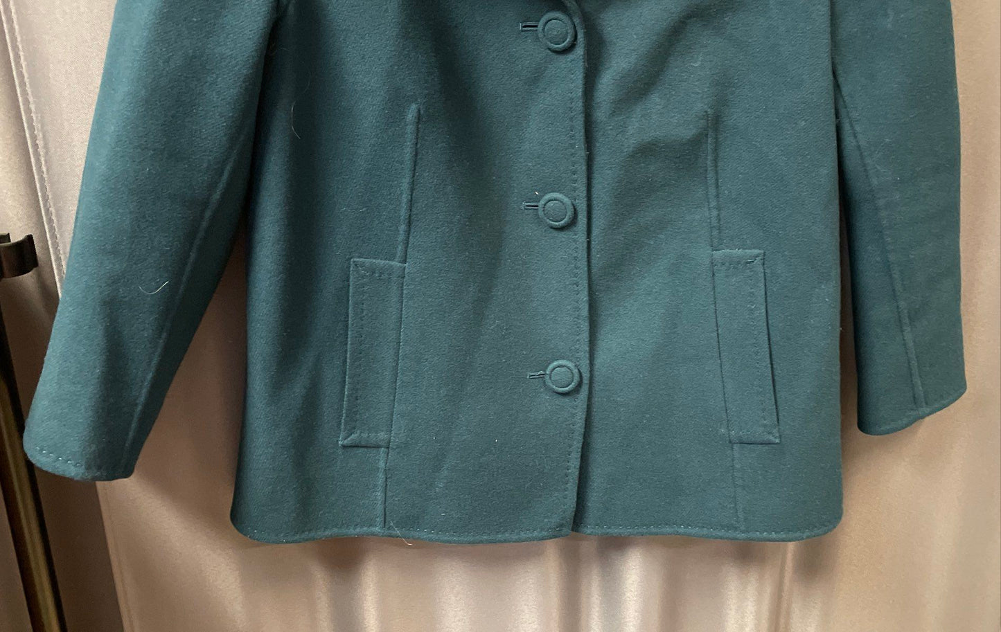Talbots Women's Jade 100% Wool Short Coat Jacket Button Front Sz 10