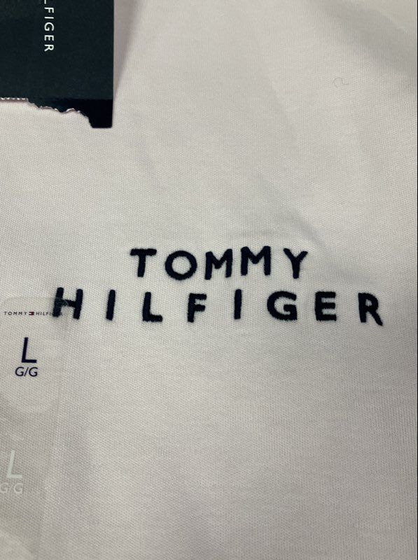 Tommy Hilfiger Men's Light Pink Polo Shirt Embroidered Logo NWT Size L