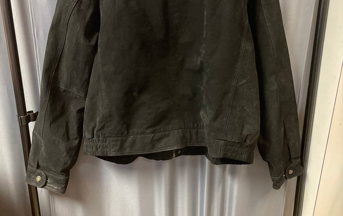 Knightsbridge Men's Black Suede Leather Jacket Full Zip Bomber Sz XL