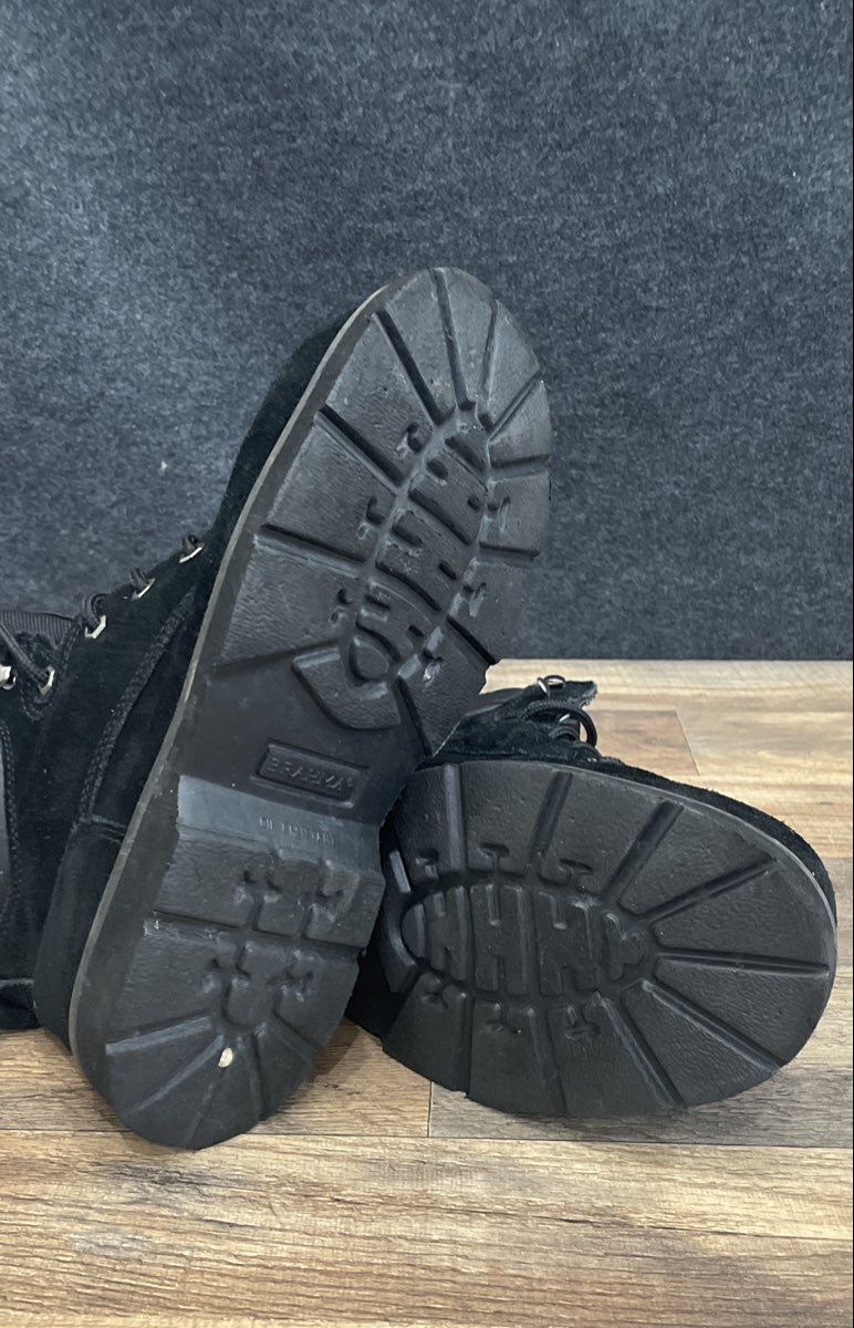 Brahma Men's Black Leather Steel Toe Safety Work Boots Size 9.5