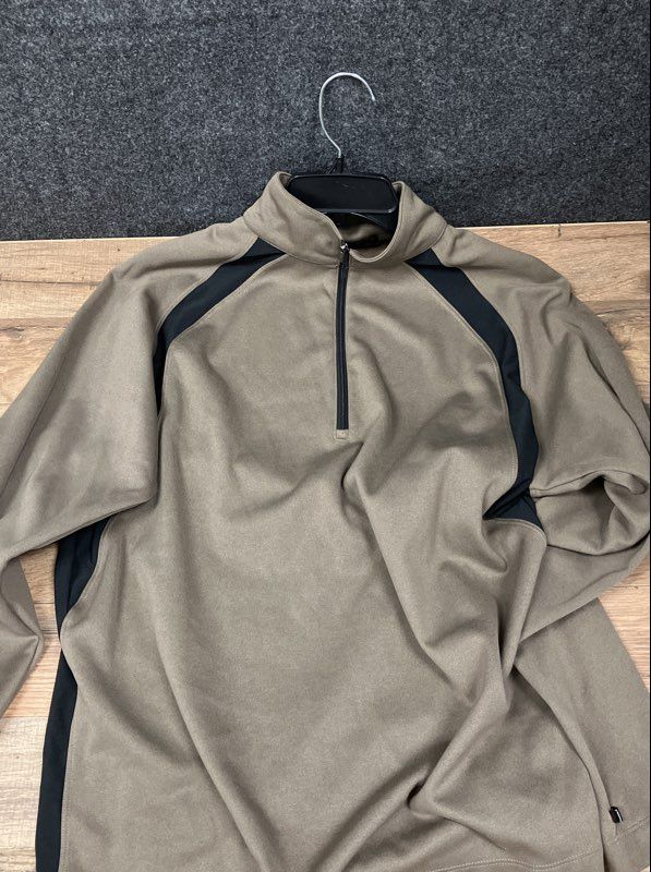 Nike Men's Tiger Woods Collection 1/4 Zip Golf Pullover Jacket Tan Dole Sz M