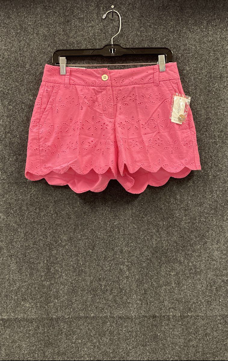 Crown & Ivy Women's Pink Shelby Eyelet Scalloped Hem Shorts NWT Size 4