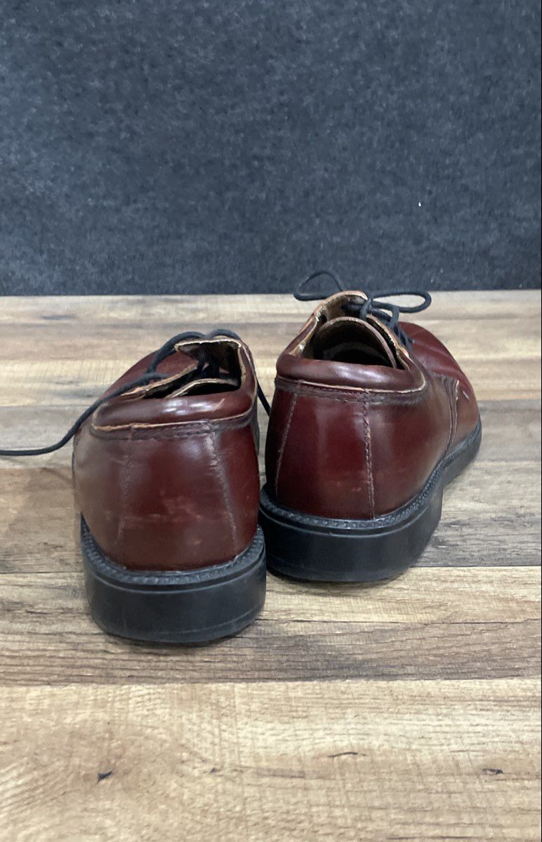 Dockers Men's 090-2209 Dark Brown Leather Plain Toe Derby Shoes Size 10M