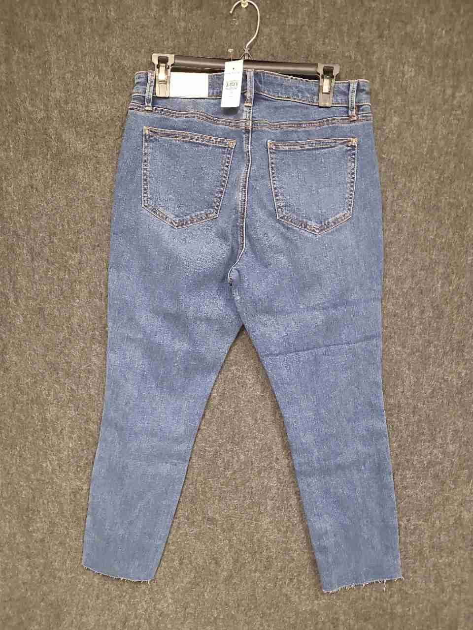 Ann Taylor Women's Blue The Skinny Curvy Fit Mid Rise Raw Hem Jeans NWT Sz 10P