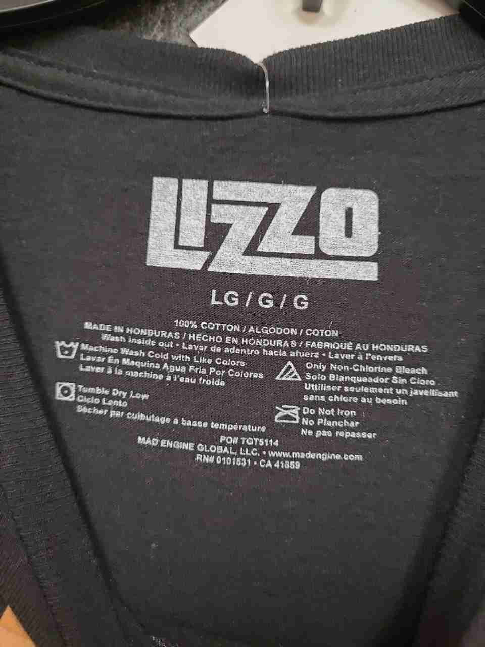 Lizzo Men's Black Graphic Portrait T-Shirt Short Sleeve Sz L NWT