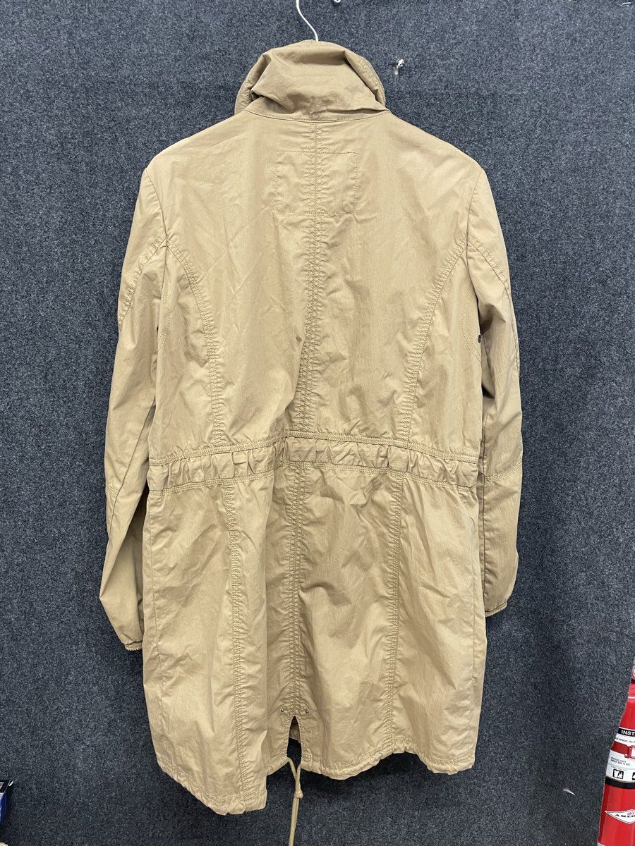 Eddie Bauer Women's Khaki Cotton Blend Utility Parka Jacket Drawstring Sz M
