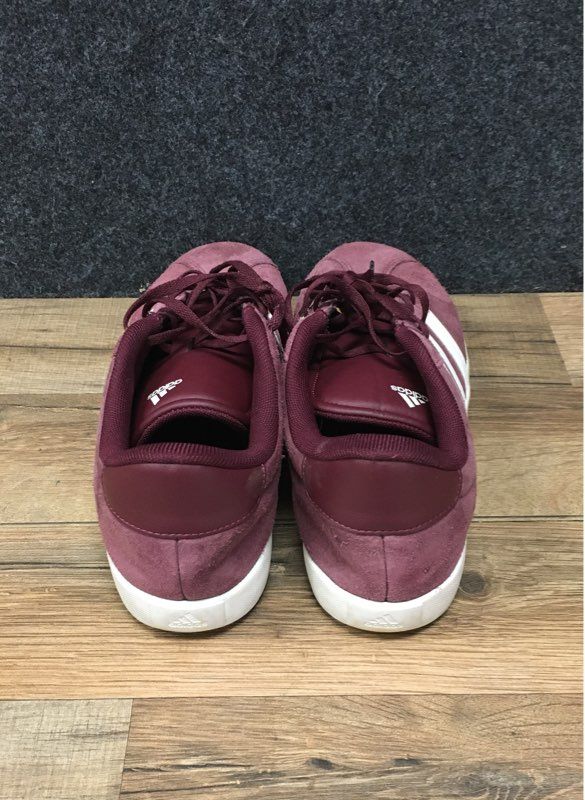 Adidas VL Court 3.0 Burgundy Maroon White Suede Sneakers Men's Size 7