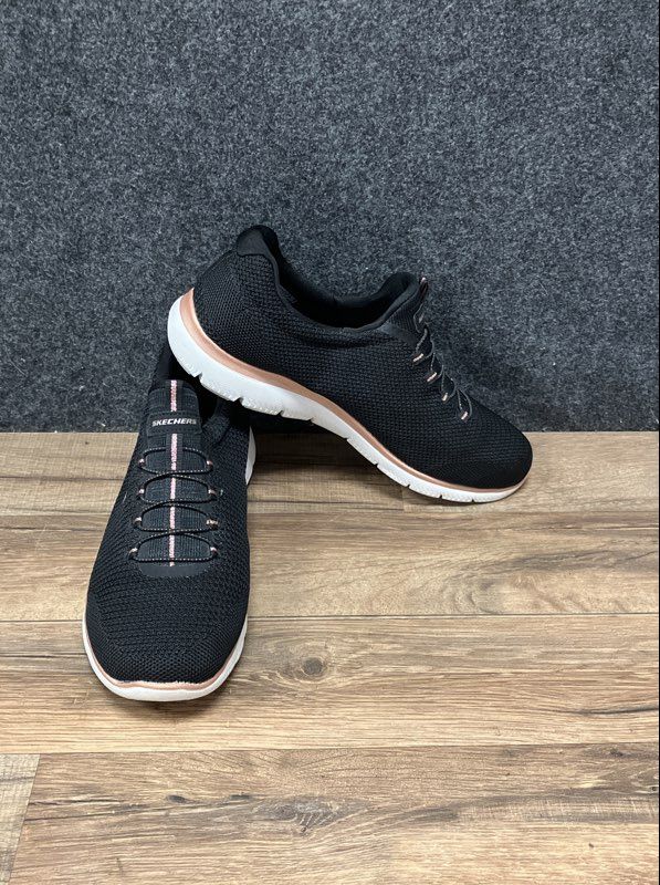Skechers Ultra Flex 3.0 Smooth Step Slip-ins Black Rose Gold Size 9.5W