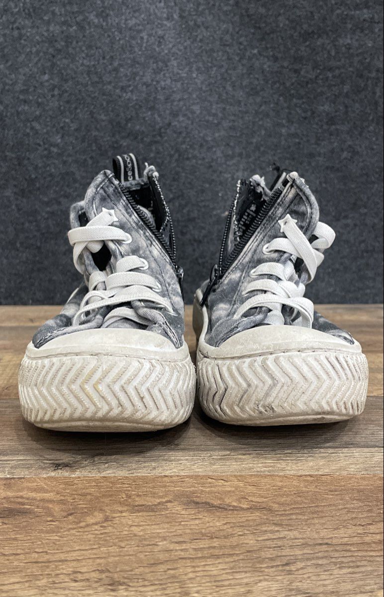 Justice Sport Girls Tie Dye High Top Platform Sneakers Gray Black Size 8