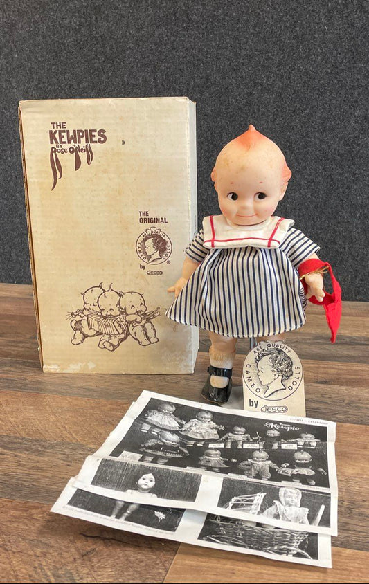 Vintage 1983 Jesco Rose O'Neill Kewpie Doll 12" Sailor Outfit IOB Cameo