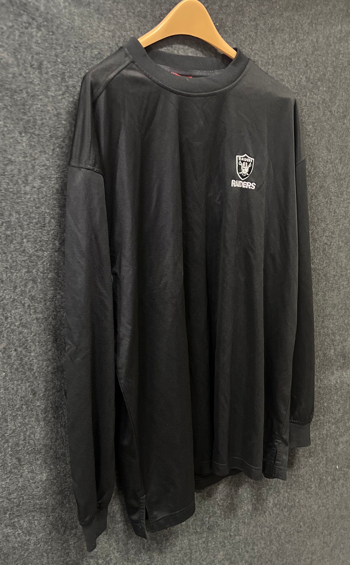 NFL Team Apparel Men's Raiders Black Long Sleeve Graphic Shirt Logo Sz 2XL