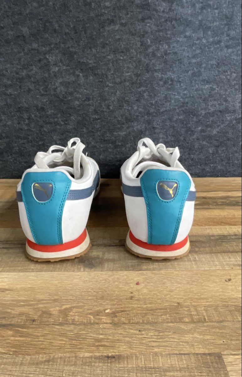 Puma Roma Basic White Blue Red Gum Men's Lifestyle Sneakers Size 9
