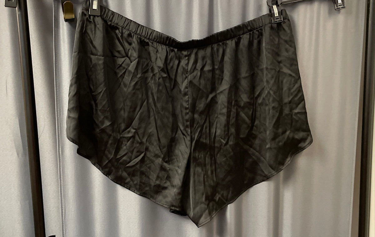 Adore Me Women's Black Satin Pajama Set Lace Trim Cami & Shorts Sz 2X