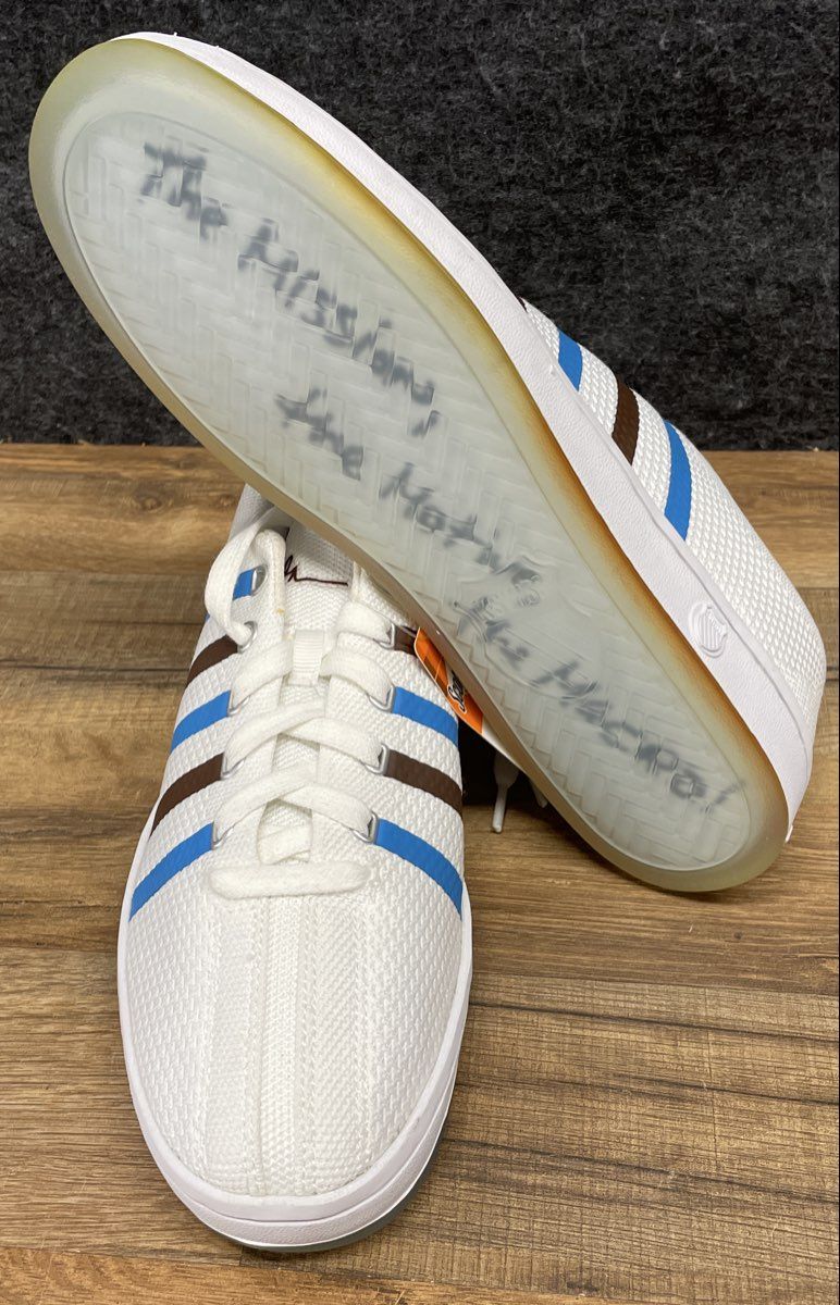 K-Swiss The Classic '88 White Blue Brown Low Top Men's Sneakers Size 10 NWT