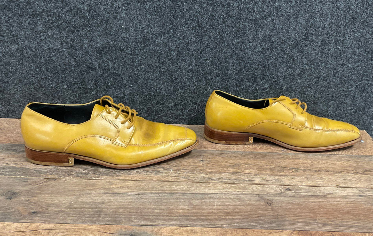 Giorgio Brutini Yellow Leather Bicycle Toe Derby Dress Shoes Men's Size 9M