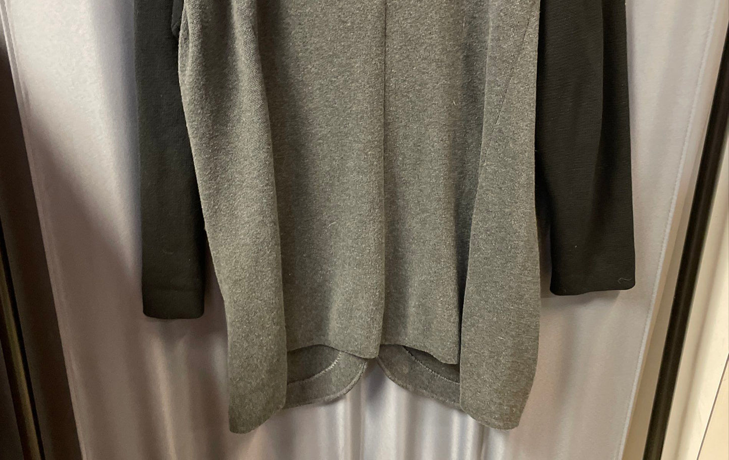 Lauren Ralph Lauren Women's Gray Black Colorblock Knit Blazer Cardigan Sz 2X
