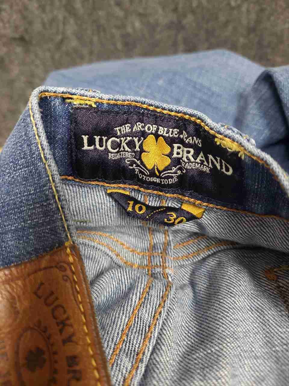 Lucky Brand Women's Blue Straight Leg Stretch Denim Jeans Sz 10/30