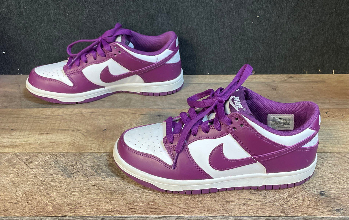 Nike Dunk Low GS Beyond Pink White Basketball Sneakers Size 5Y