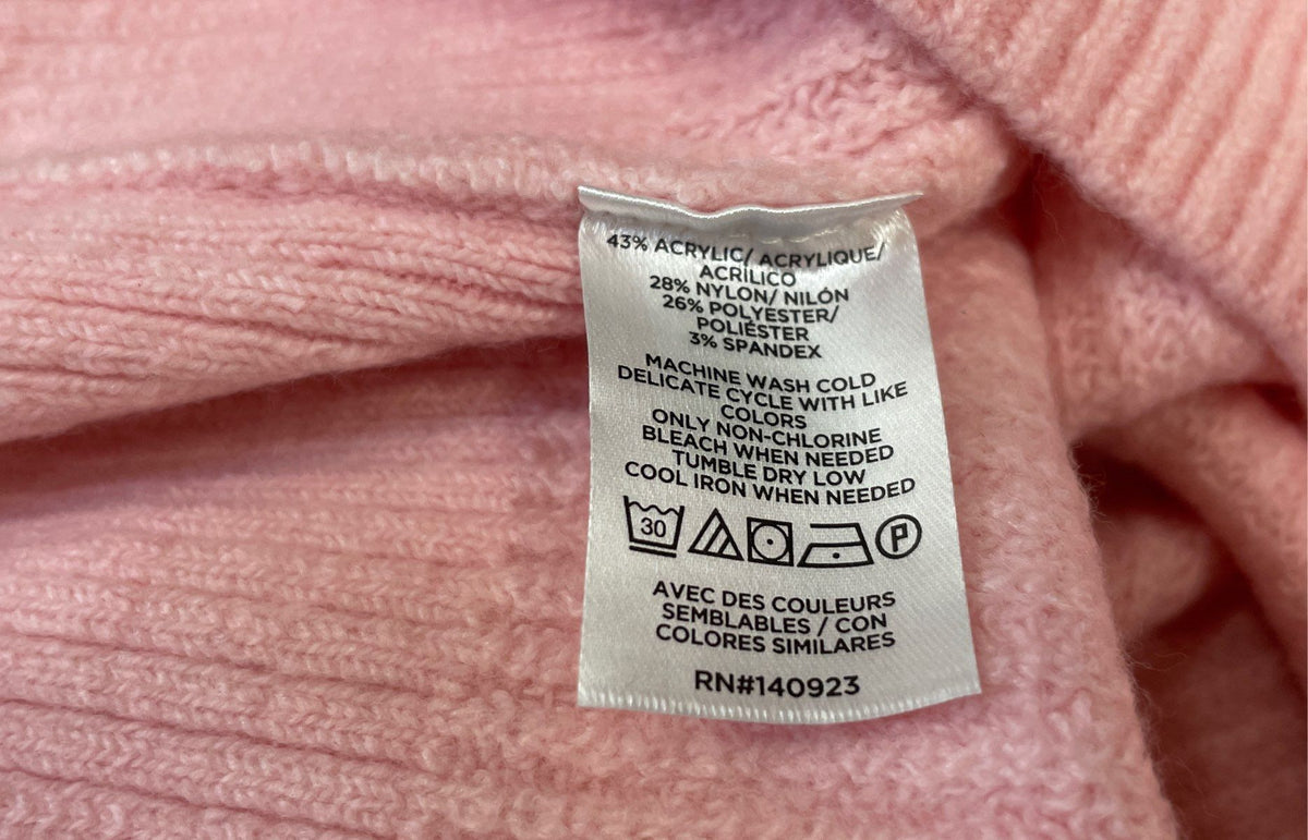 Loft Women's Pink Knit Cardigan V-Neck Button Front Ribbed Sz M NWT