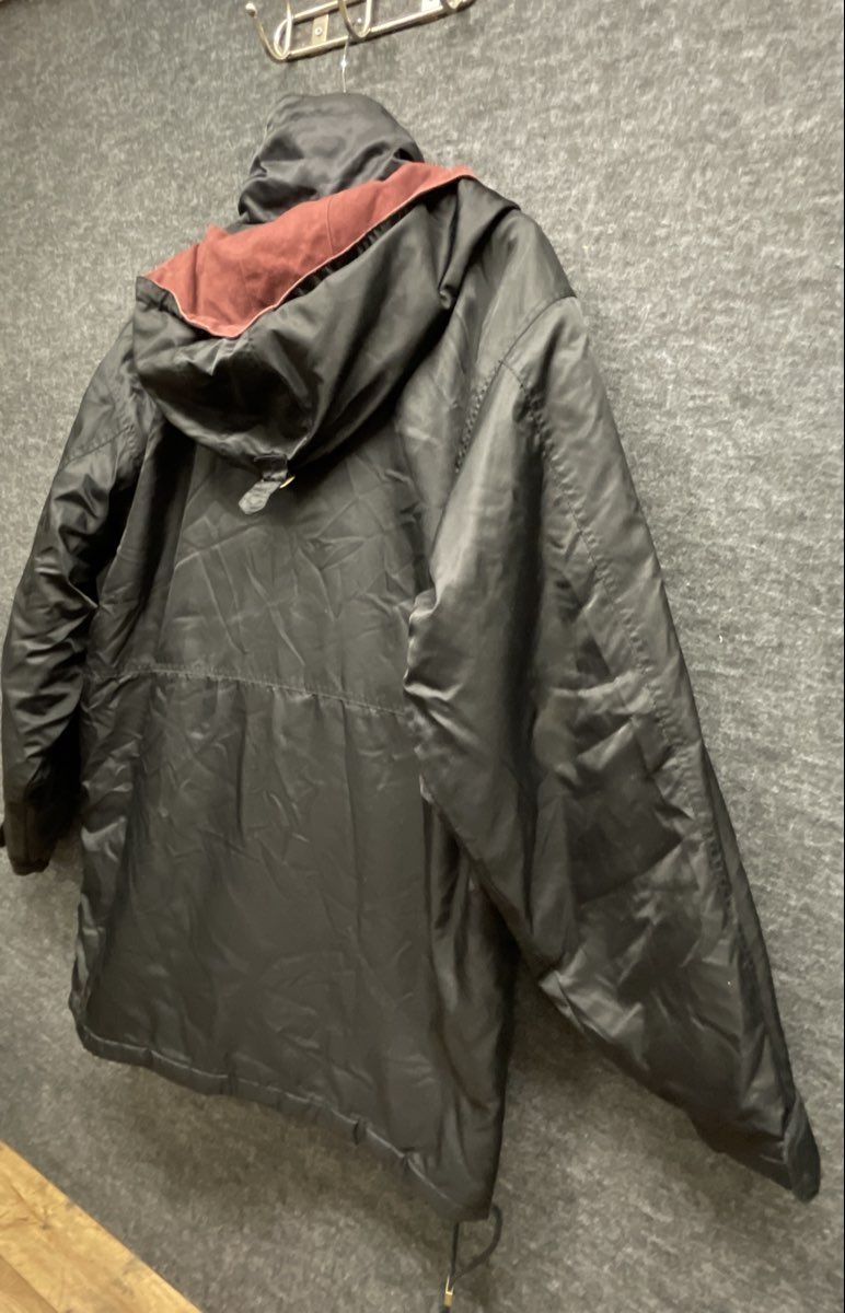 Vintage 90s Coleman Men's Black Anorak Half Zip Hooded Pullover Jacket