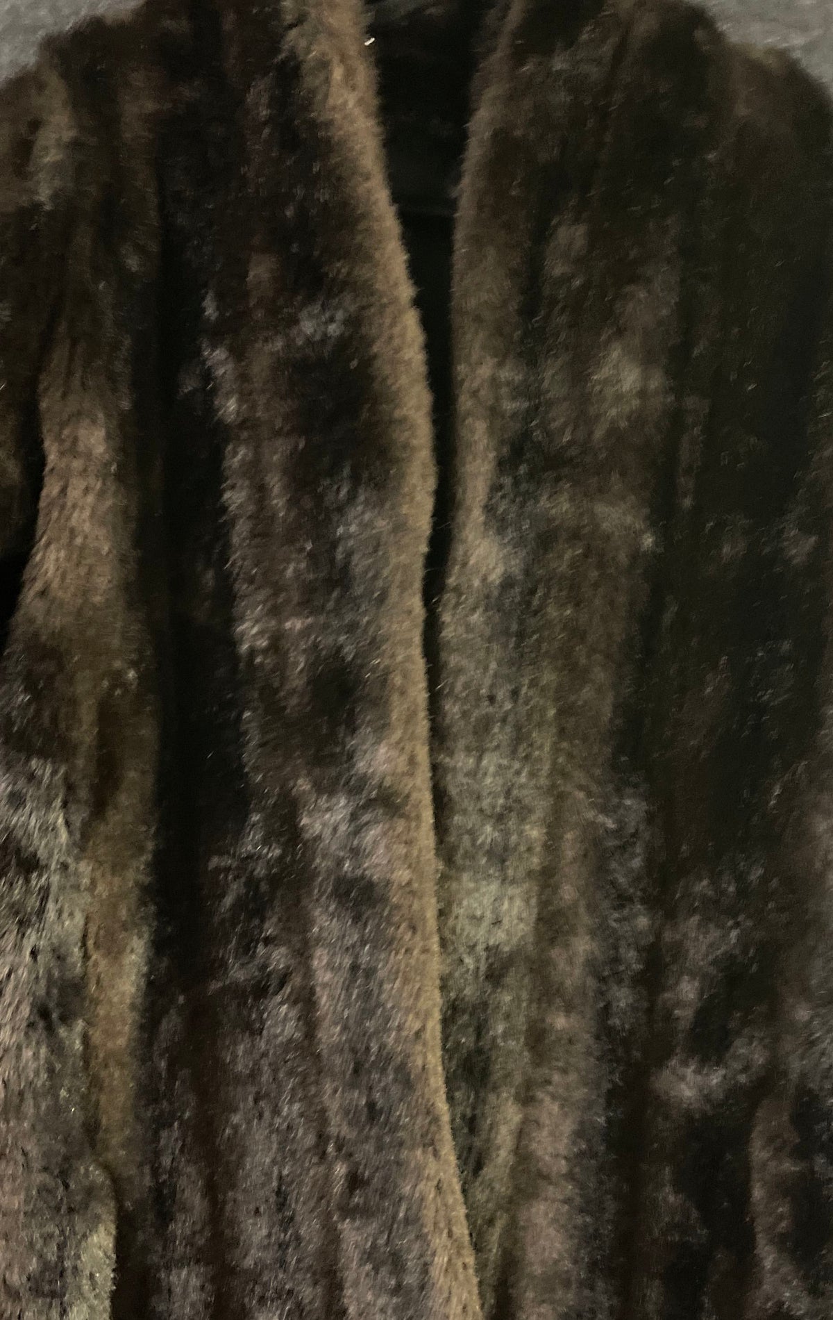 Vintage Carly Monterey Women's Brown Faux Fur Pile Coat Made in USA Size 6