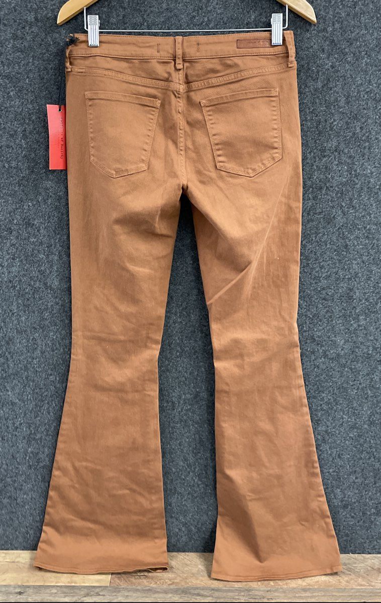 Articles of Society Women's Brown Lace Up Flare Jeans Size 28 NWT