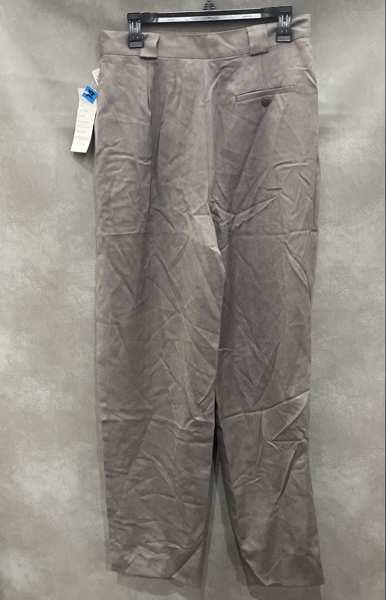 Vintage 90s Giorgio Sant'Angelo Women's Grey 100% Wool Pleated Pants NWT Sz 14