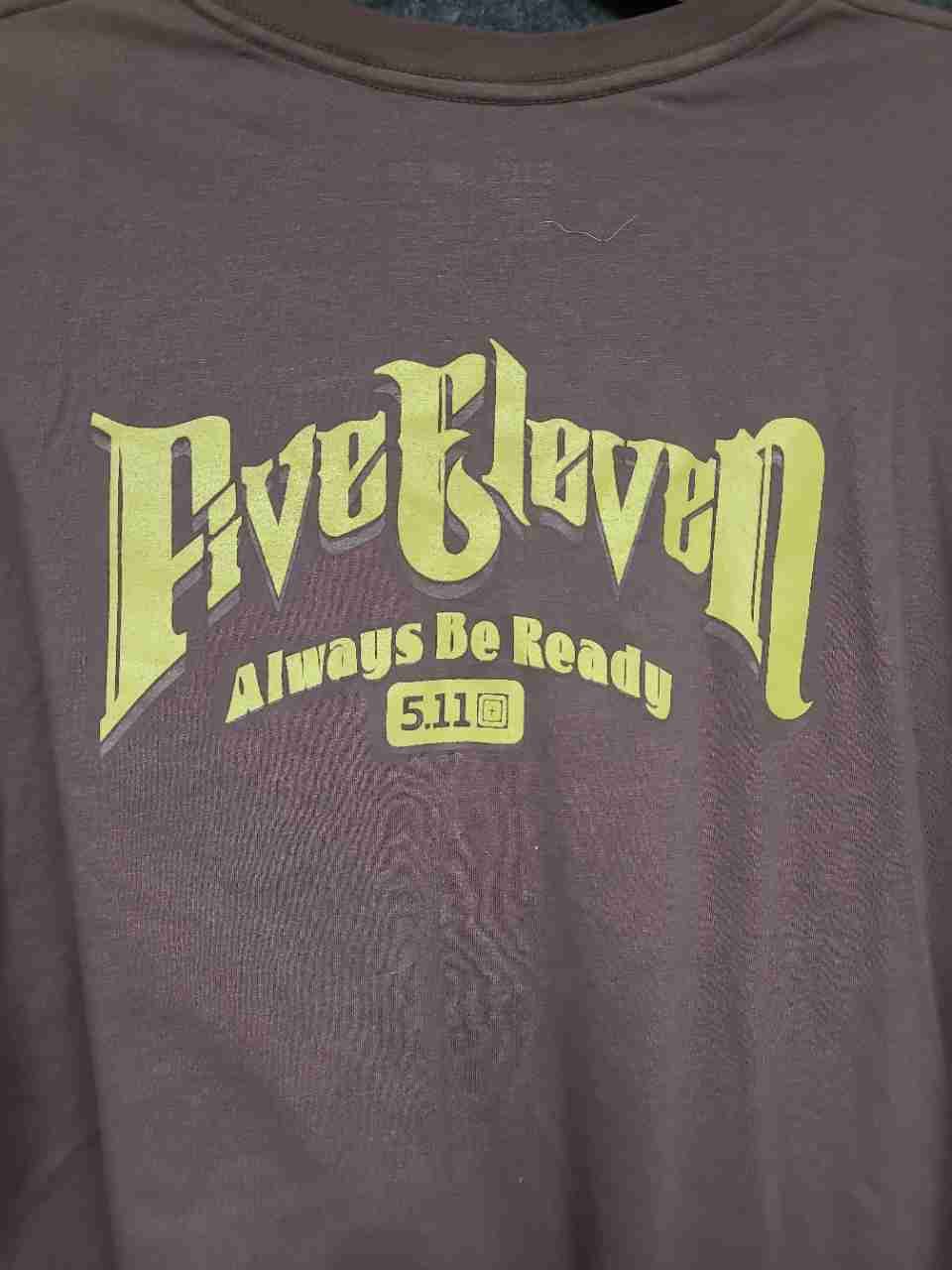 5.11 Tactical Men's Brown Long Sleeve Always Be Ready Graphic T-Shirt Sz XL