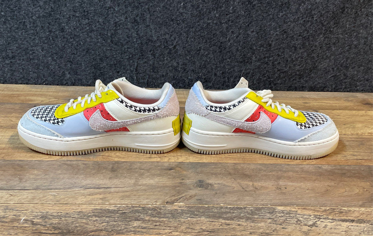 Nike Air Force 1 Shadow Multi-Color Houndstooth Women's Sneakers Size 7.5