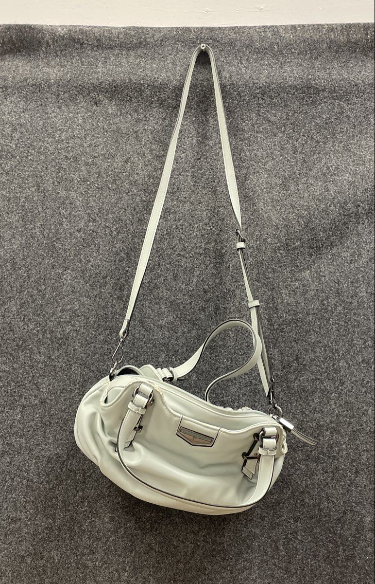 Simply Vera Vera Wang Pale Sage Green Faux Leather Satchel Crossbody Bag