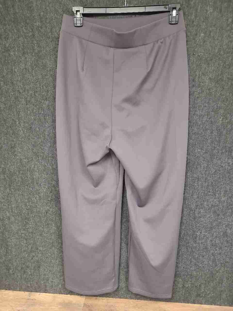 Adidas Women's Wide Leg Pants Grey Strata Activewear Track Pants Sz L NWT