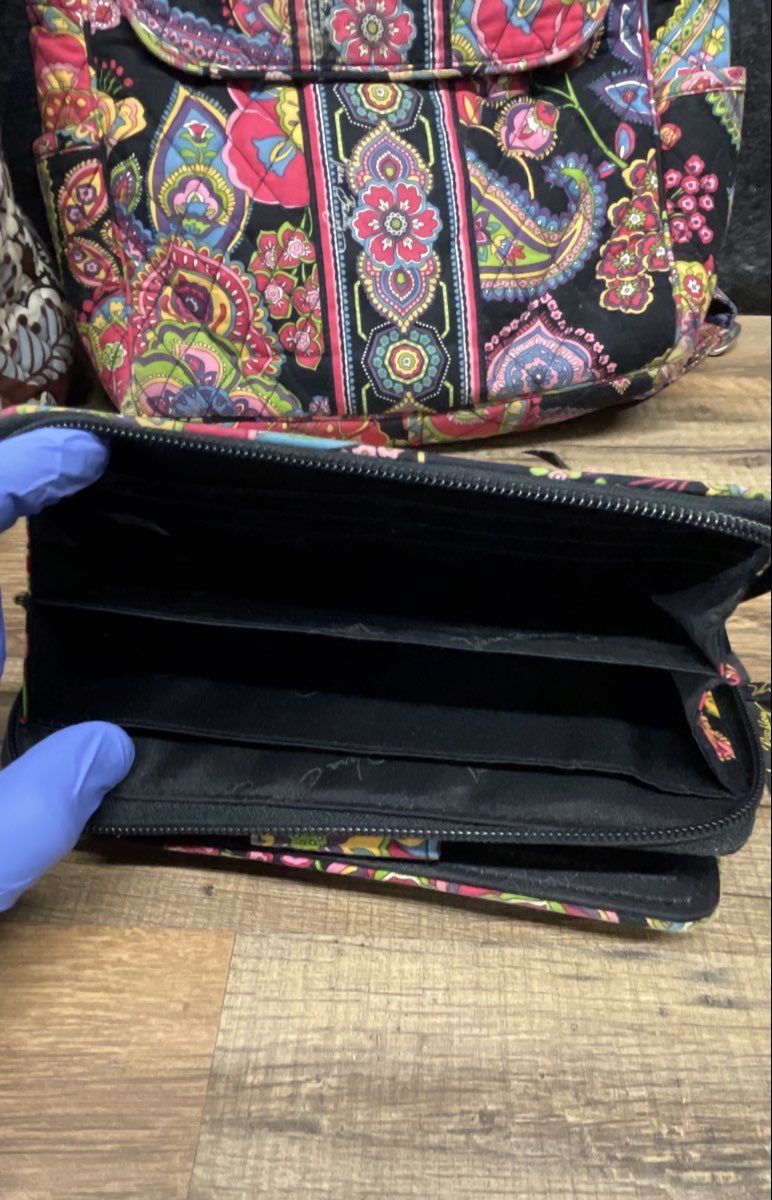 Vera Bradley Quilted Cotton Tote Bag Mini Backpack Wallet Lot of 3