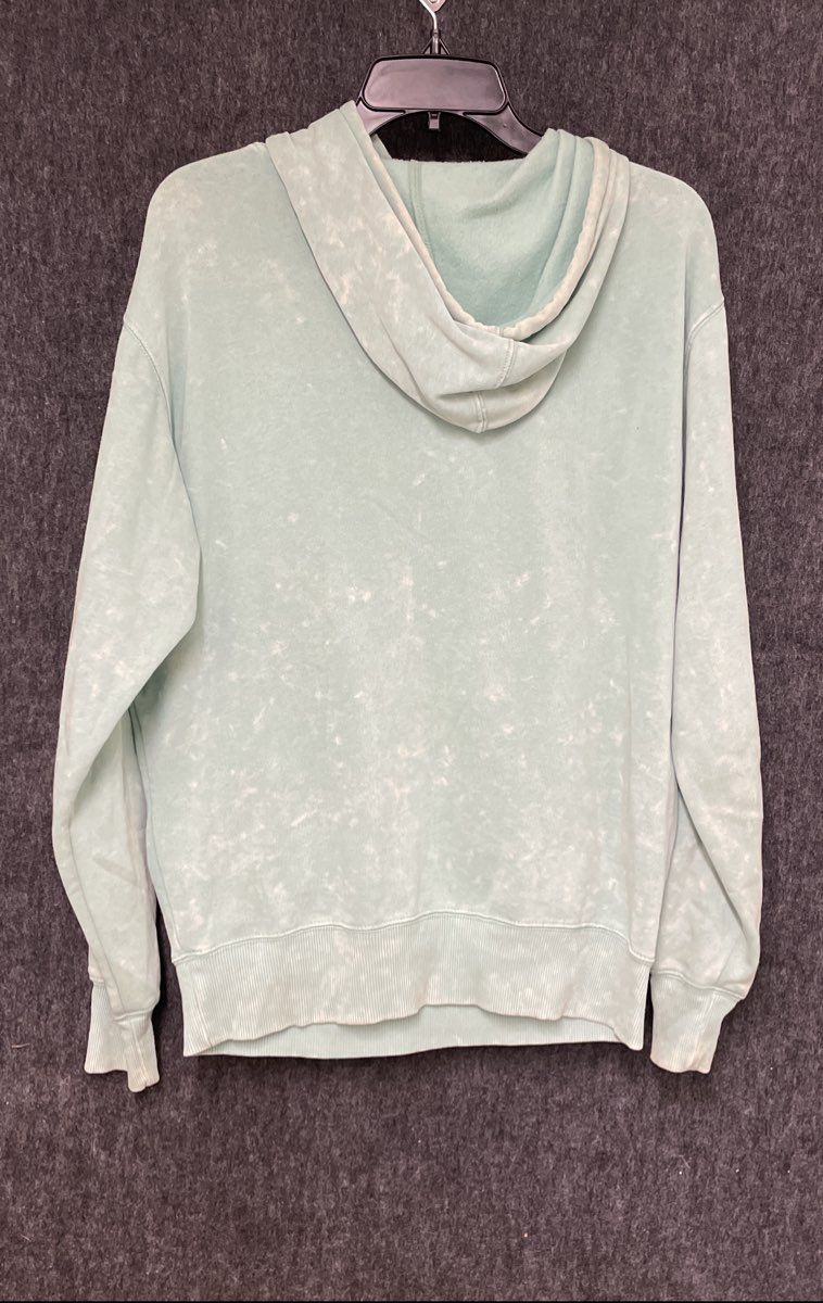 Star Wars Men's Grogu Baby Yoda Mint Green Acid Wash Pullover Hoodie Sz S