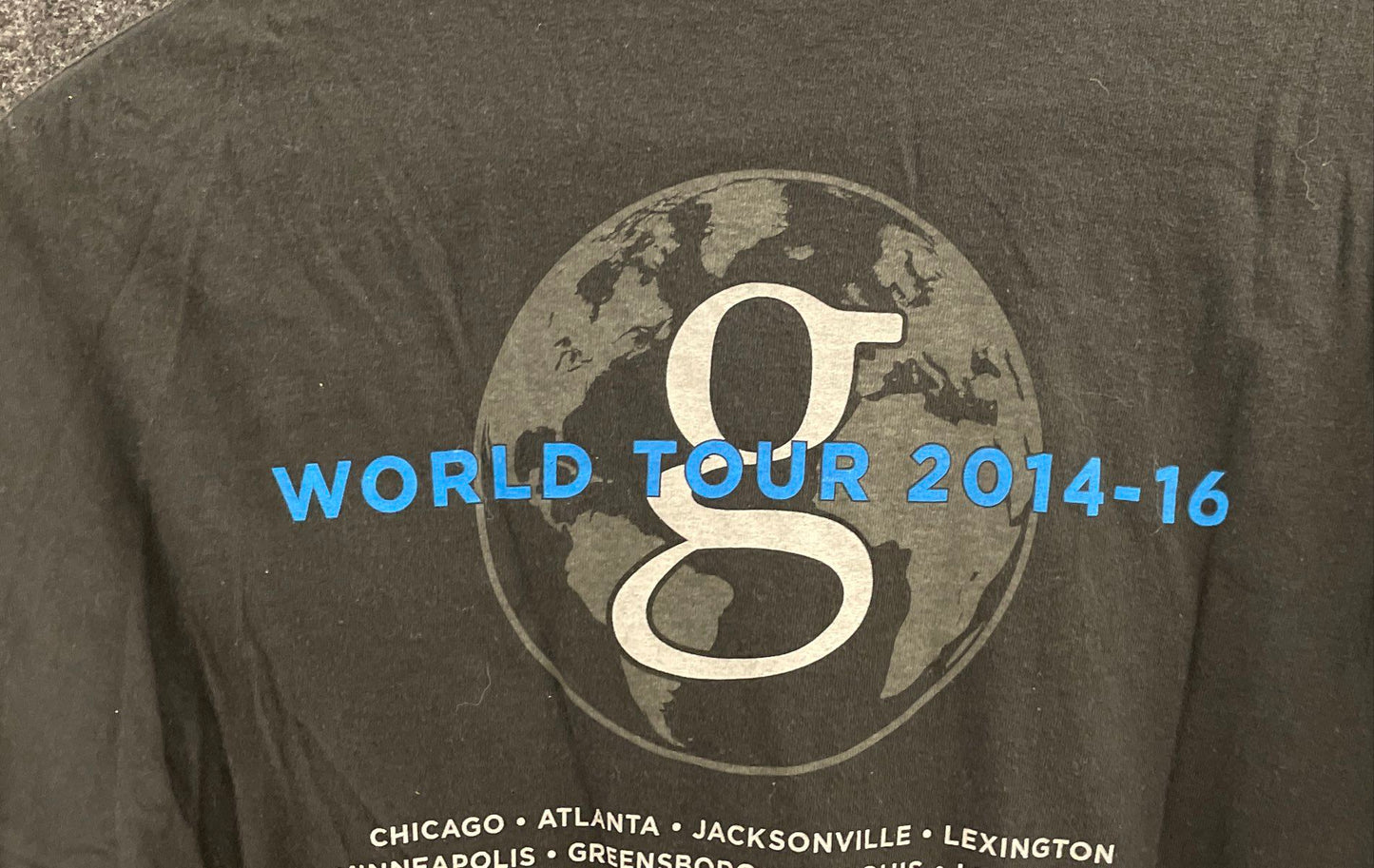 Garth Brooks World Tour 2014-2016 T-Shirt Hanes Double-Sided Graphics Sz XL