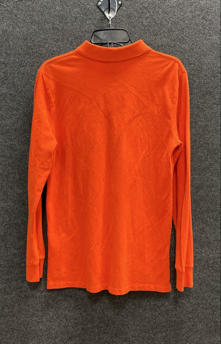Polo Ralph Lauren Boys' Long Sleeve Polo Shirt Orange Green Pony Sz XL 18-20