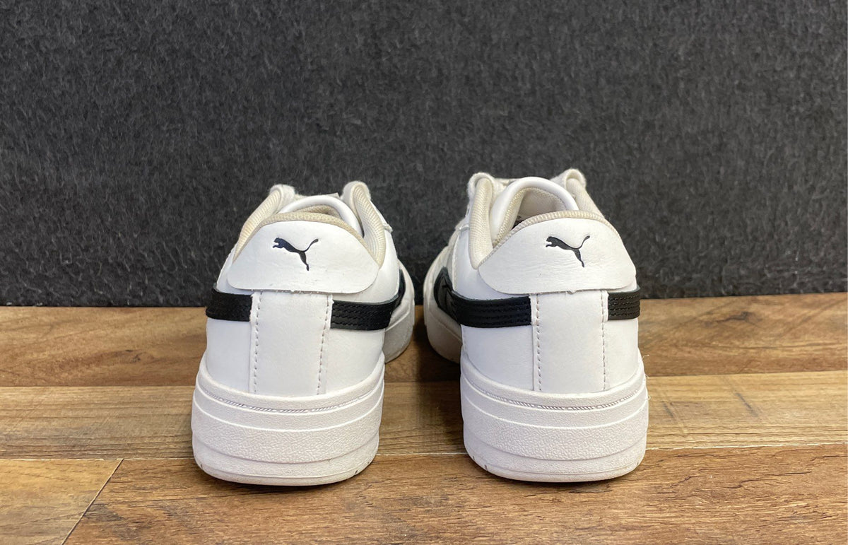 Puma Caven White Black Lifestyle Sneakers Big Kids Size 4