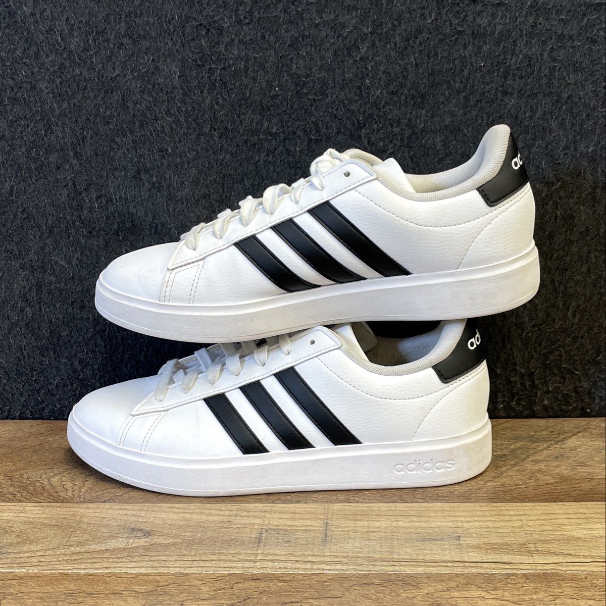 Adidas Grand Court Base 2.0 White Black Women's Sneakers Size 7.5