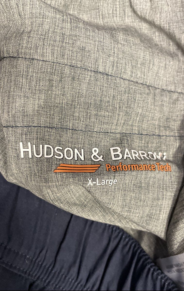 Hudson & Barrow Men's Navy Blue Performance Tech Cargo Jogger Pants Size XL