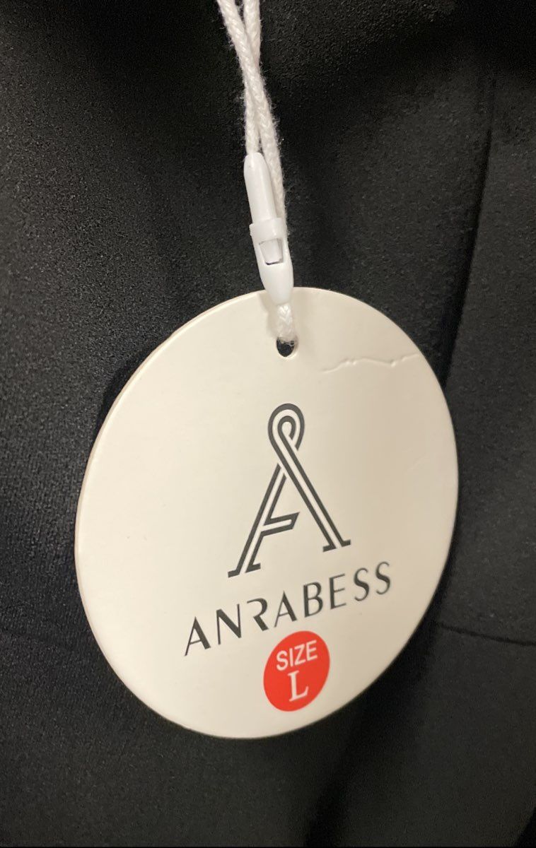 Anrabess Women's Jumpsuit Black One Shoulder Tie Waist Wide Leg Formal NWT Sz L