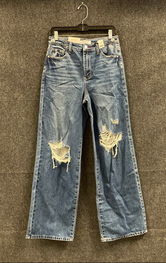 Judy Blue Womens Medium HW Rigid Front Stretch Back Straight Jeans 5/27 NWT