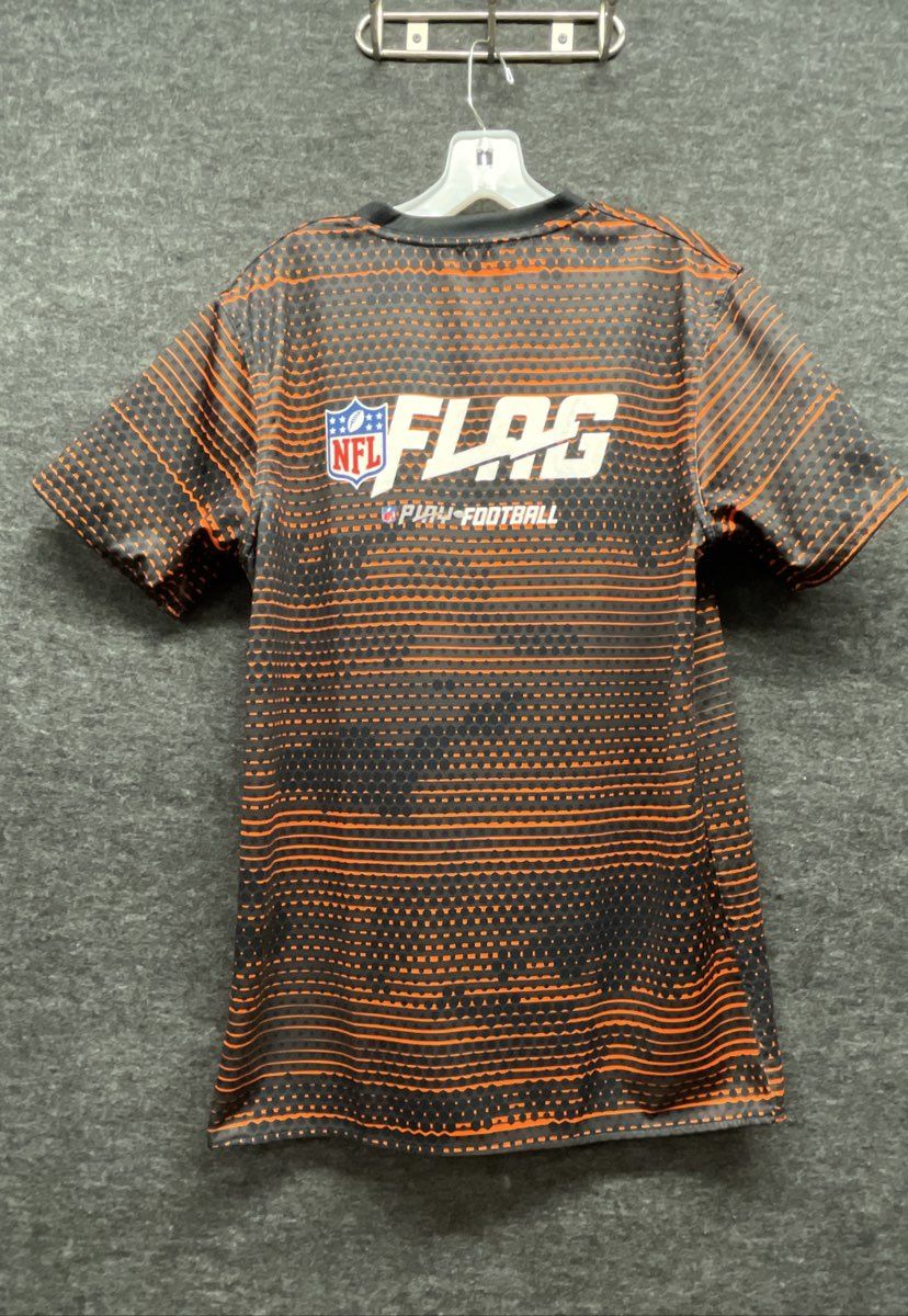 NFL Flag Play Football Cincinnati Bengals Men's Orange Jersey Sublimated Sz M